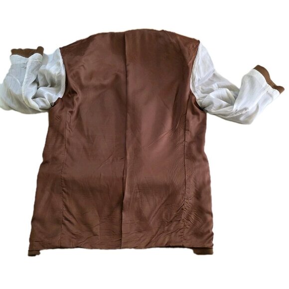 Dalcos Lanificio Fratelli Bacci Jacket Men IT 54 US 44 Brown Wool Cashmere 3B LS - Picture 15 of 16